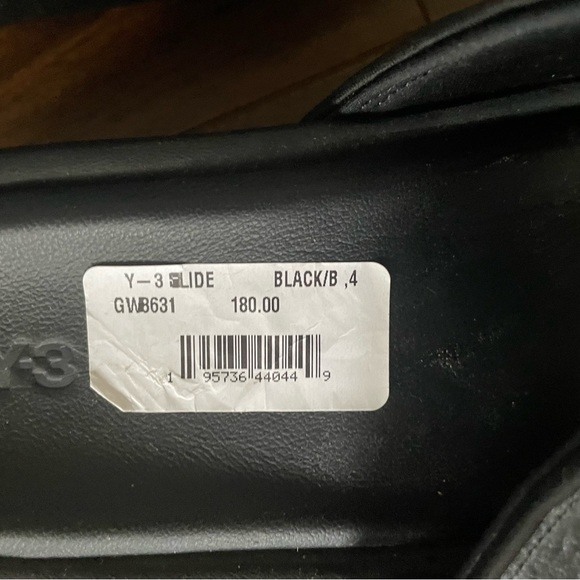 Size 5, Y-3 Platform Slides, Black - Picture 5 of 5